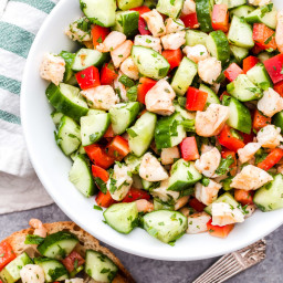 Cucumber Shrimp Salad with Lemon and Herbs