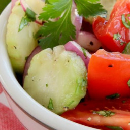 Cucumber, Tomato, and Red Onion Salad Recipe