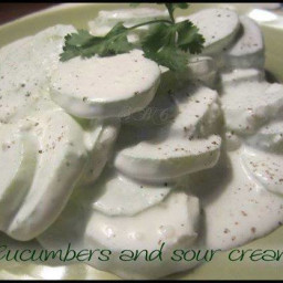 CUCUMBERS and SOUR CREAM