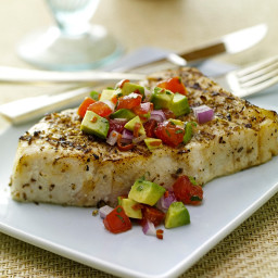 Cumin-Crusted Grilled Swordfish with Avocado Relish