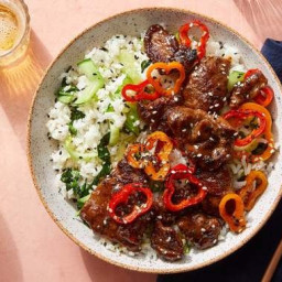 Cumin-Sichuan Beef & Peppers with Bok Choy & Jasmine Rice