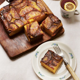 Curd Cake with Caramelised Apples