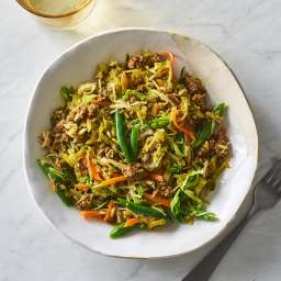Curried beef & cabbage stir-fry