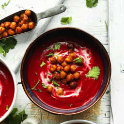 Curried Beet Soup with Tandoori Chickpeas