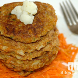Curried Cauliflower Carrot Fritters