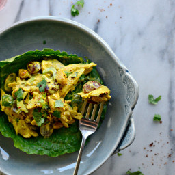 Curried Chicken Salad with Grapes + Cashews