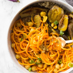 CURRIED COCONUT CARROT BOWLS WITH EGGPLANT