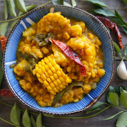 Curried Corn Stew with Lentils and Sweet Potato