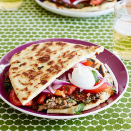 Curried Lamb or Turkey Sandwiches on Naan Bread