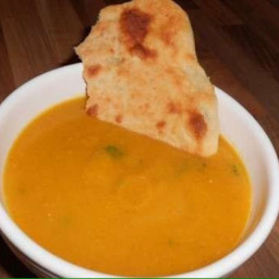 Curried parsnip soup with flatbreads