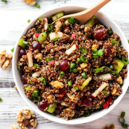 Curried Quinoa Salad with Grapes and Walnuts