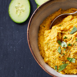 Curried Roasted Carrot Hummus