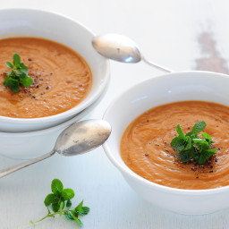 Curried Sweet Potato Soup with Coconut Milk