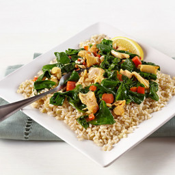 Curried Tilapia Spinach with Brown Rice