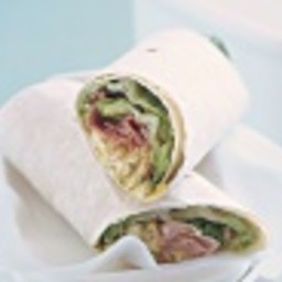Curried egg and ham wraps
