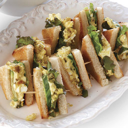 Curried Egg Salad and Cucumber Sandwiches