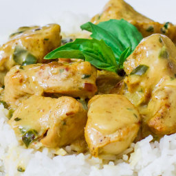 Curry Chicken in Basil Coconut Sauce