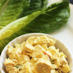 Curry Chicken Salad Lettuce Wraps