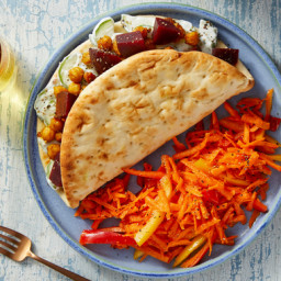 Curry Chickpea Pitas with Carrot-Pepper Salad