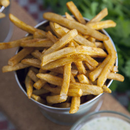 Curry Fries With Coconut Lime Dip