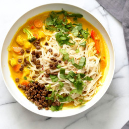 Curry Ramen with Miso Lentils