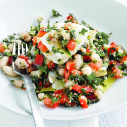 Cuttlefish with white-bean tabbouleh