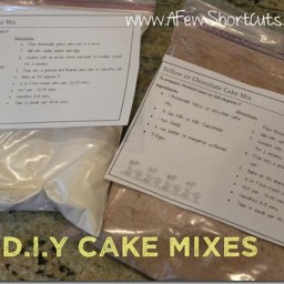 D.I.Y. Chocolate and Yellow Cake Mixes