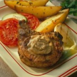 Dad's Grilled Pork Chops with Savory Steak Butter