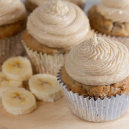 Dairy Free Banana Cupcakes with Brown Sugar Buttercream