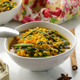 Dal with Spinach