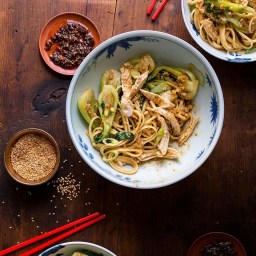 Dan Dan Noodles with Chicken and Baby Bok Choy