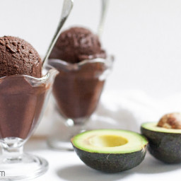 Dark Chocolate Avocado Ice Cream - vegan, low carb, AIP, THM:S