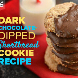 Dark Chocolate-Dipped Shortbread Cookie Recipe