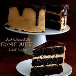 Dark Chocolate Peanut Butter Layer Cake – Low Carb and Gluten-Free