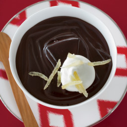 Dark-Chocolate Pudding with Candied Ginger