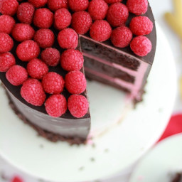 Dark Chocolate Raspberry Cake