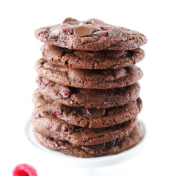 Dark Chocolate Raspberry Cookies