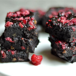 Dark Chocolate Raspberry Walnut Brownies (Paleo, Gluten-Free)