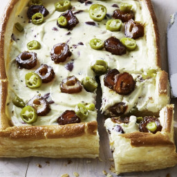 Date, Olive, and Goat-Cheese Tart