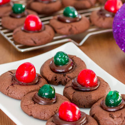 Day 6: Chocolate Fudge Cherry Cookies