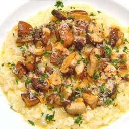 Death Dish Risotto with Braised Mushrooms, Hazelnuts and Parsley