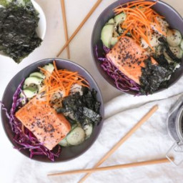 Deconstructed Salmon Sushi Bowls