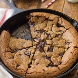 DEEP DISH CHOCOLATE CHIP COOKIE STUFFED WITH NUTELLA