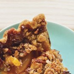 Deep-Dish Peach Pie with Pecan Streusel Topping