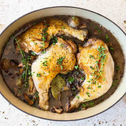 Delectable Coq au Vin, Chicken in Wine, Is Easy To Make on the Stovetop 