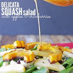 Delicata Squash Salad with Apples and Cranberries