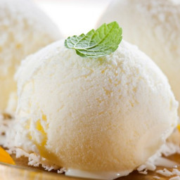 Delicate cream vanilla ice cream