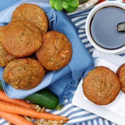 Delicious Carrot Zucchini Muffins with Walnuts