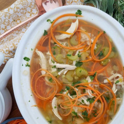 Delicious Crock-Pot Chicken Carrot “Noodle” Soup!