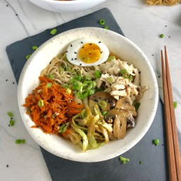 Delicious Healthy Chicken Ramen Noodle Bowl Dinner